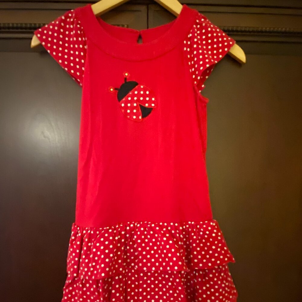 Gymboree Red Dress with Ladybug Design - Size 9